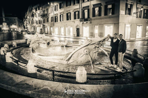 Sessão de fotos noturna em Roma às 03h00