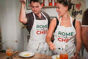 Rome: Pasta Making Cooking Class with 3 Spritz Cocktails