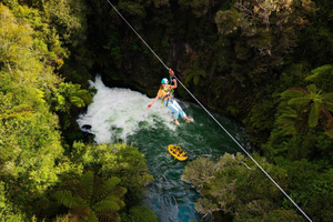 Rotorua Ziplines & Rotorua Rafting Combo - Free Sauna