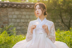 Palazzo Gyeongbok con il noleggio di Gigibebe Hanbok