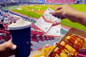 Baseballupplevelse på Jamsil Stadium med middag