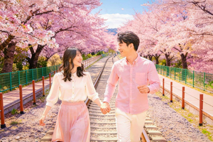 Séoul : visite des cerisiers en fleurs de Jinhae avec option de retour à Busan