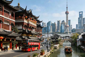 Shanghai：Yu Garden, Temple, Water Town Tour w/Hop-On Hop-Off