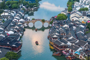 waterdorp Zhujiajiao: groepsexcursie met thee