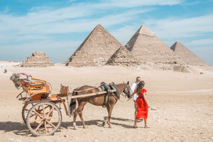 Cairo: Half-Day Pyramids Tour by Camel or Horse Carriage