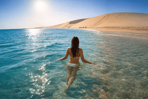 Doha Desert Safari with Inland Sea Swim Experience