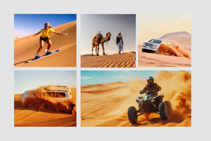 Doha: DesertSafari with Quad Bike, Camel Ride & Sandboarding