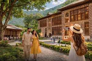 From Baku: Sheki, Khan's Palace & Kish Village Full-Day Tour