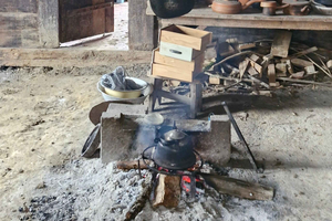 Guria: traditioneel koken boven het open vuur in een historisch huis