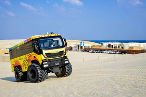 Sealine Activity: Monster Bus Safari & Desert Beach Access