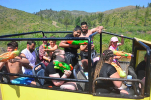 Side: Jeep Safari Tour with Boat Ride, Waterfall and Lunch