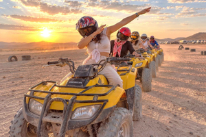 Sunset Quad Tour Hurghada Telescope Moon Viewing, BBQ & Show
