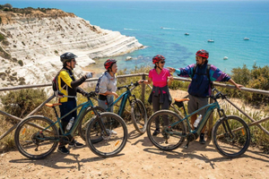 E-Bike: Adventure to the Scala dei Turchi, Sicilian Villages, and a food experience