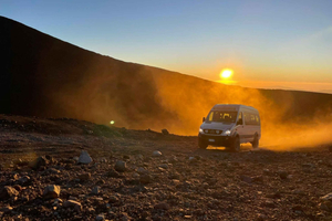 Mt. Etna North: Sunset at 2,850 meters in a 4x4
