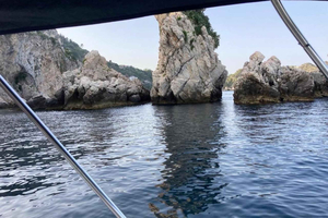 Taormina–Naxos: Veneretki, jossa on uimapysähdys, aperitiivi ja snorklausta