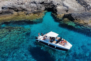 Taormina: Delfintur i solnedgången med katamaran och aperitif