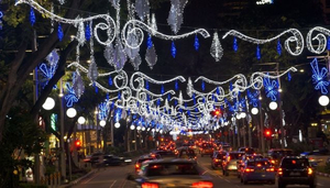 Blue Christmas on Orchard Road