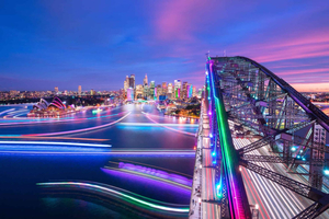 Crociera di un'ora al Vivid Light Festival del porto di Sydney