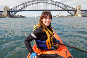 Kajak i Sydney Kajak till Goat Island i hjärtat av Sydney Harbour