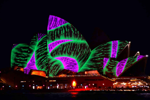 Vivid Festival Private Cruise with Grazing board