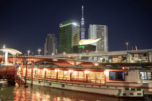 Tokio: paseo en barco privado por la bahía con cena de tempura y bebidas
