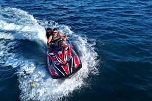 Nungwi/Kendwa: jetski-avontuur met beeldmateriaal van een drone