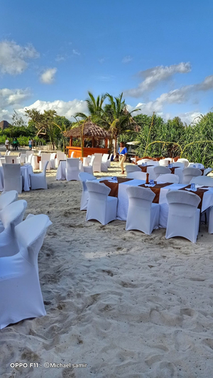 Sunset beach bar club