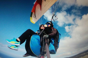 From South  Tandem Paraglide Flight