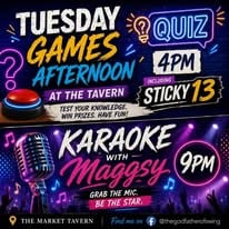 Tuesday Games Afternoon and Karaoke at The Market Tavern, Los Cristianos