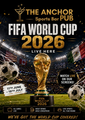 FIFA World Cup 2026 Live at the Anchor Sports Bar Pub