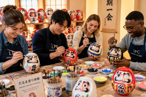 Daruma-maleroplevelse i Ginza