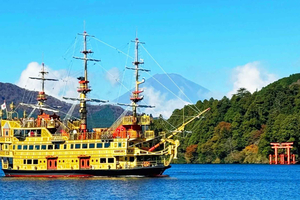 Da Tokyo al Monte Fuji Hakone: funivia, lago Ashi e vulcano