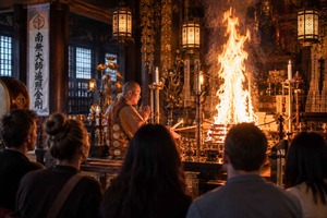 Koyasan Temple Goma Fire Ritual & Meditation