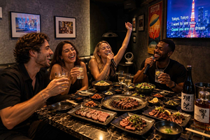 Tokyo : dîner privé au wagyu, boissons à volonté et karaoké
