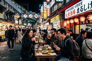 Tokyo Ueno Ameyoko Street Food & Izakaya Bar Hopping Tour