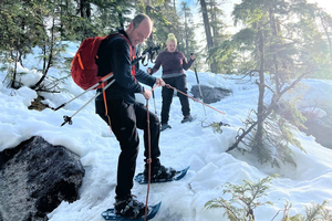 Snowshoeing At The Top Of The Sea To Sky Gondola