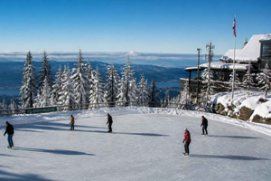 Excursão turística particular em Vancouver e patinação no gelo na Montanha Grouse