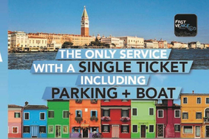 From Punta Sabbioni: Venice, Murano, Burano parking included
