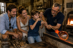Murano: Privater Ausflug zur Glashütte und Glasbläser-Workshop