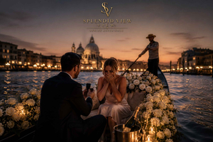 Venetië: privéanzoek in gondel met foto's en diner