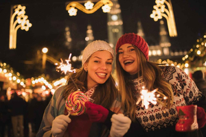 Privates Fotoshooting auf dem Wiener Weihnachtsmarkt