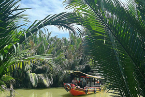 Ben Tre: excursão de barco pelo rio e mangue com suco de coco