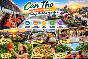 Cần Thơ: Speedbåd på Mekong, flydende marked og frugthave