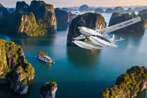 Watervliegtuig Halong Bay - Een vogelvlucht vanuit de lucht