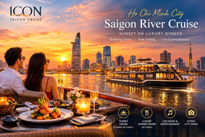 Città di Ho Chi Minh: crociera Icon con visita all'isola e attività