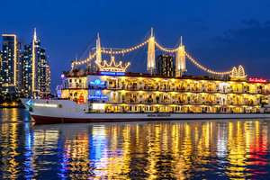 Ho Chi Minh: tour in barca con cena sul fiume Saigon e opzione pasto vegano