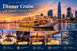Saigon: tour in barca con cena e opzioni private e di lusso