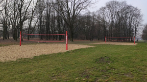 Beach volleyball court