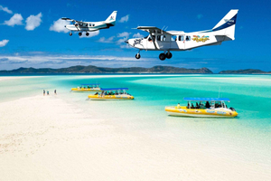 Airlie Beach: Fly Raft pakket met panoramische vlucht & snorkelen