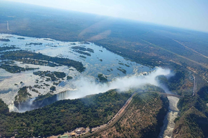 Cascate Vittoria: Volo in elicottero (vista aerea delle cascate)